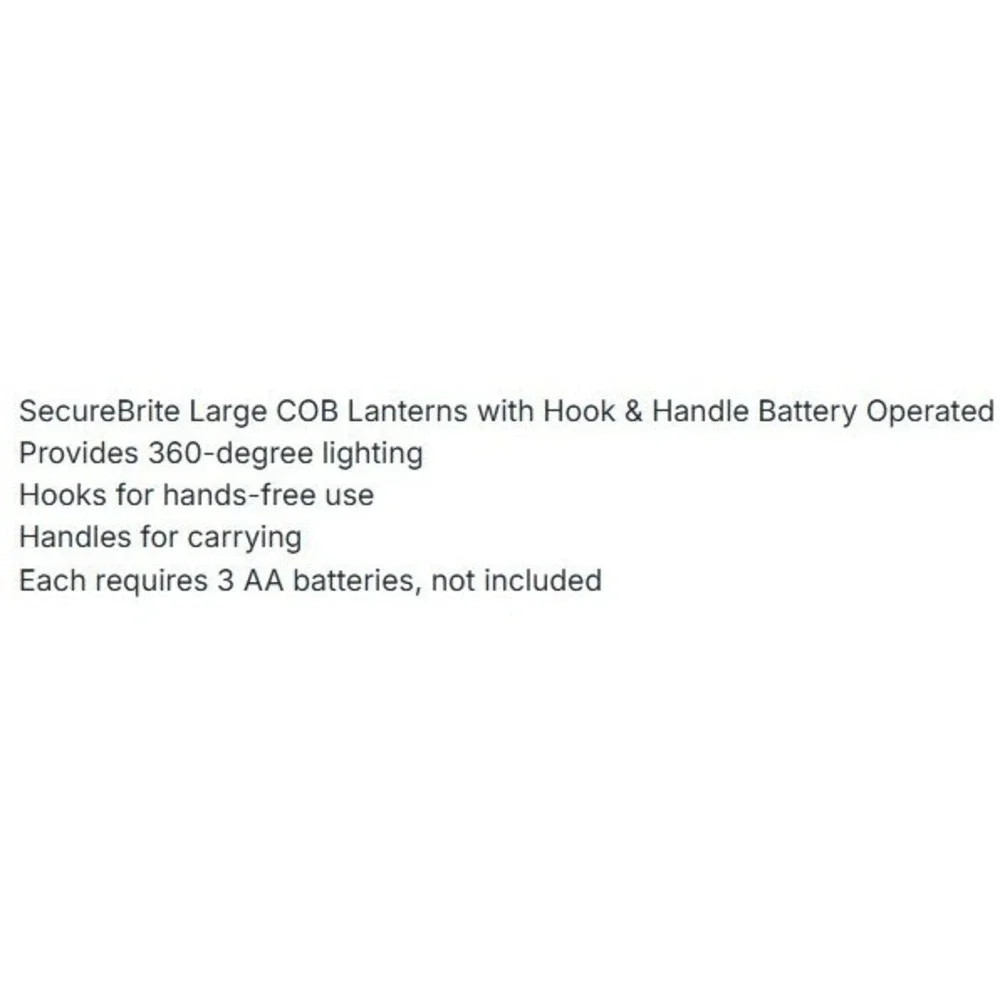 SecureBrite Large COB Lantern‎ Battery Operated Collapsible LED Light Green
